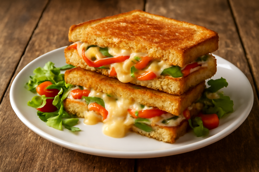ONION, CAPSICUM, CORN, CHEESE SANDWICH